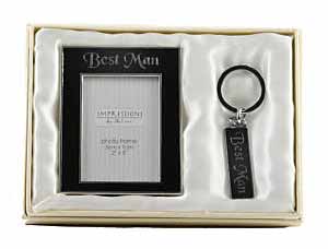 Best Man Photo Frame and Keyring Gift Set.