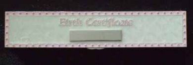 Girls Birth Certificate Keepsake Box