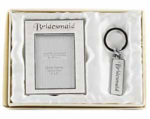 Bridesmaid Photo Frame and Keyring Gift Set.