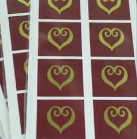 Burgundy Heart Seal