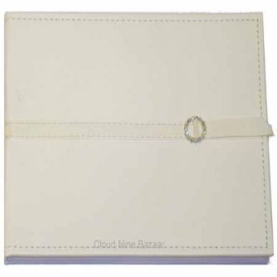 Classic Cream Wedding Guest Book.