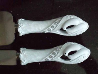 Diamond Dove Cake Knife & Server.