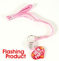 Flashing Hen Party Heart Necklace