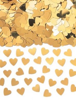 Gold Heart Table Confetti