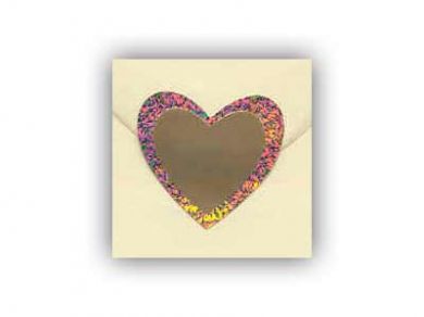 Gold Heart Shimmer Envelope Seal