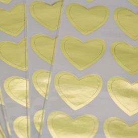 Plain Gold Heart Shaped Envelope Seal