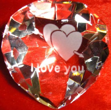 Crystal Heart Paperweight