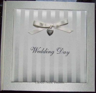 Wedding Day Ivory Silk Fabric Album.