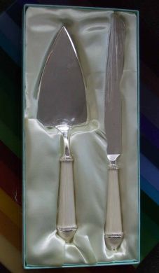 Ivory Handled Cake Knife & Server
