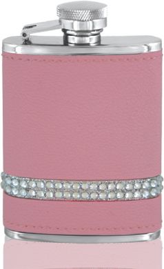 Pink Diamante Band Hip Flask