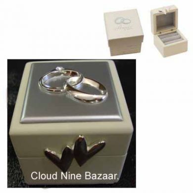 Wedding Ring Box Measuring 6cm square and 5cm in height