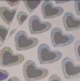 Silver Heart Shimmer Envelope Seals