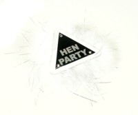 Fluffy Flashing Brooch for hen Parties.