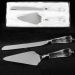 Silver Plated Crystal Handled Cake Knife and Server Set
