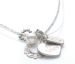 White Cord Charm Necklace.