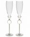 Diamond Ring Champagne Flutes