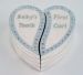 Silver and Enamel Boys First Tooth and First Curl Trinket Box