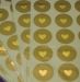 Round Gold Embossed Heart Seals