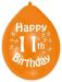 Happy Birthday Assorted Colour Latex Balloons