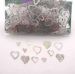 Silver Hologram Metallic Heart shaped confetti