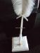 Ivory Feather Plume Pen Set.