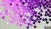 Purple heart shaped confetti