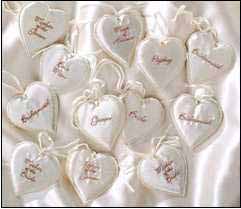 Top Table Embroidered Hearts
