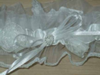 Rose Bow Wedding Garter