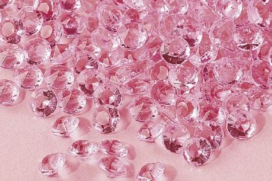 Tiny Pink Wedding Table Diamantes.
